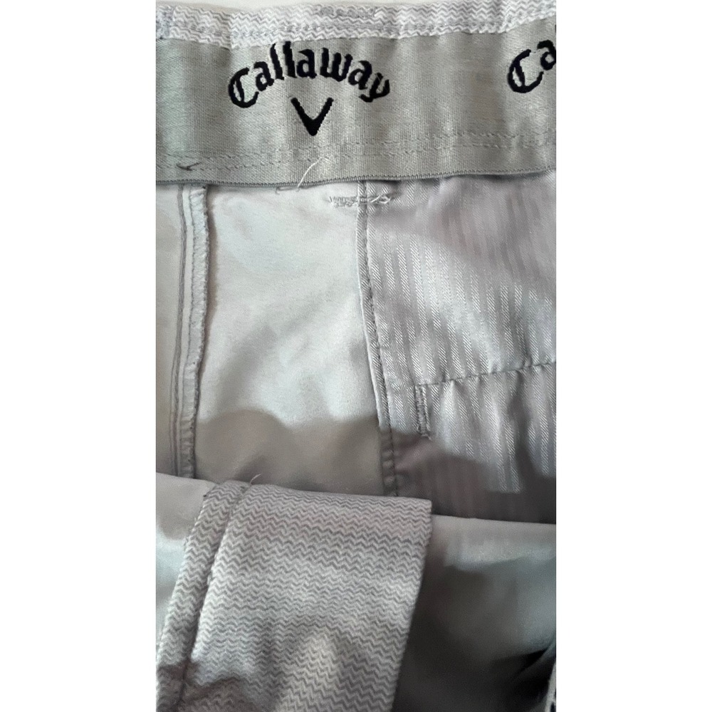 Callaway Golf Shorts Men's 38 Gray Textured Chevron Performance Stretch - Picture 3 of 8